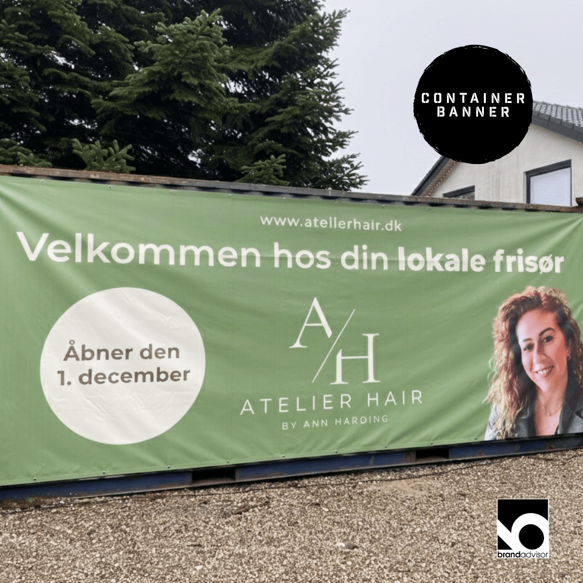 Container banner til AH Atelier